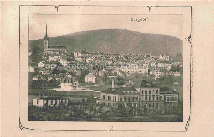 BURGDORF BE Stadtansicht mit Kirche
