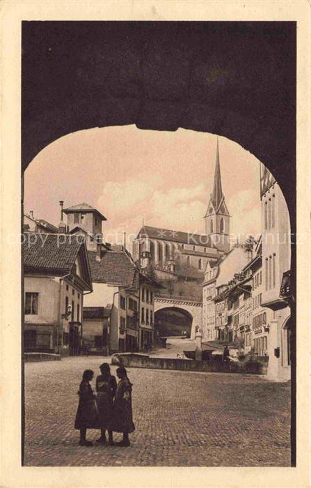 BURGDORF BE Partie an der Metzgergasse Blick zur Kirche