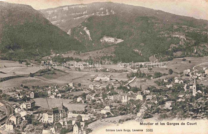Moutier BE Panorama vue sur les Gorges de Court