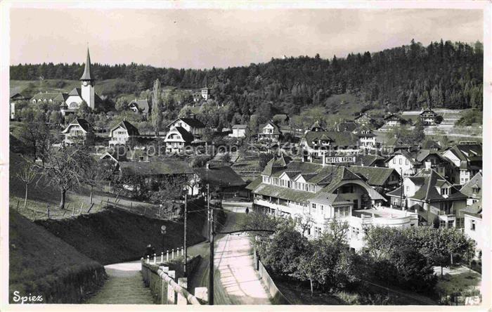 SPIEZ Thunersee Niedersimmental BE Ortsansicht mit Kirche
