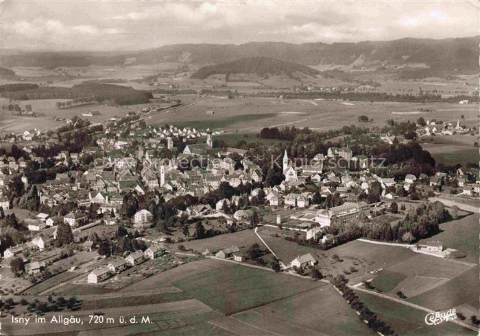 Isny Allgaeu Bayern Fliegeraufnahme