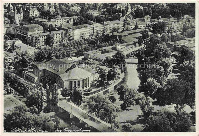 BAD KIssINGEN Hotel Kurhaus Aegir Original Fliegeraufnahme