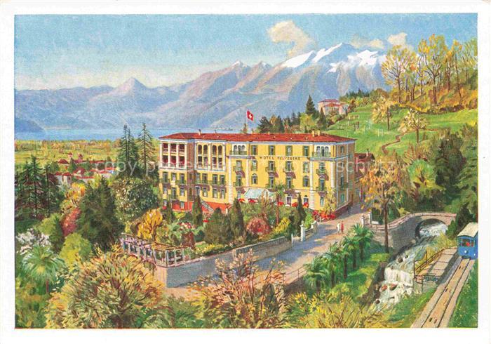 LOCARNO Lago Maggiore TI Hotel Belvedere Kuenstlerkarte