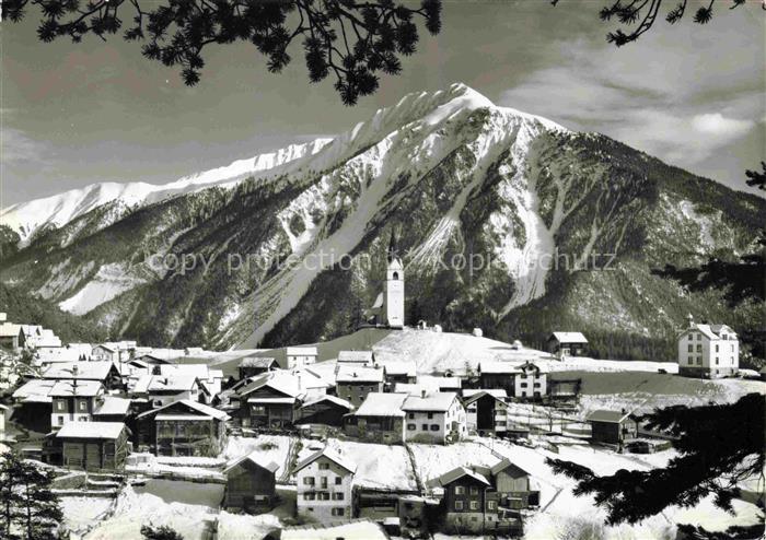 Schmitten Albula GR Panorama Albulatal Blick gegen Muchetta