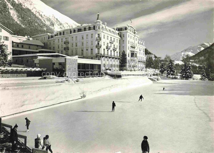 Pontresina Maloja GR Grand Hotel Kronenhof Bellavista Eislaufbahn Wintersportpla
