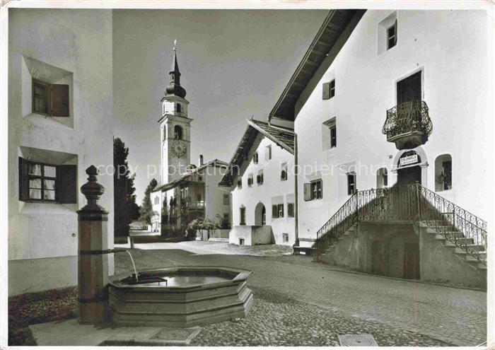Bever  Oberengadin Maloja GR Dorfplatz
