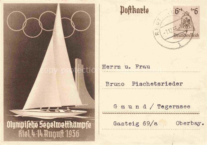 KIEL  CITY Olympische Segelwettkaempfe