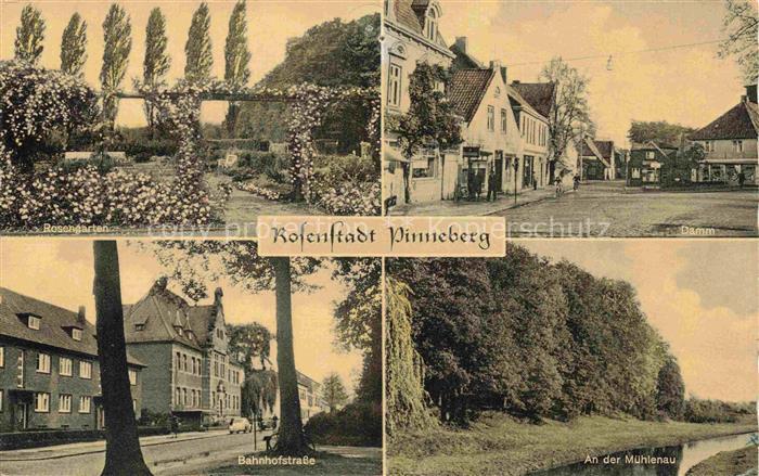 Pinneberg Schleswig-Holstein Rosengarten Damm Bahnhofstrasse Partie an der Muehl
