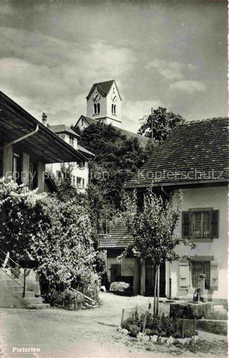 Pieterlen Bueren BIEL-Bienne BE Motiv Ortszentrum Blick zur Kirche