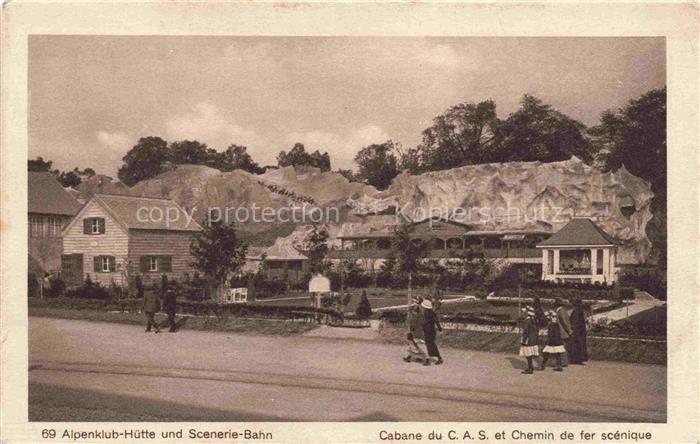 BERN BE Alpenklub-Huette und Scenerie-Bahn Cabane du C.A.S. et Chemin de fer scé