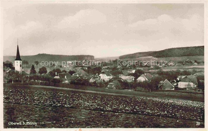 Oberwil Bueren BE Ansicht mit Kirche