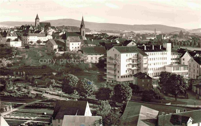 Huenfeld Fulda Hessen Stadtpanorama Blick von Nord-Osten Das Tor zur Rhoen