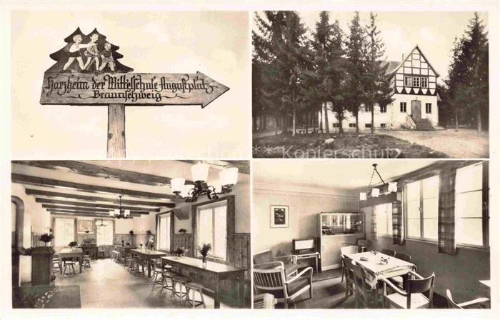 Koenigskrug Harz Braunlage Goslar Niedersachsen Wegweiser Harzheim Mittelschule