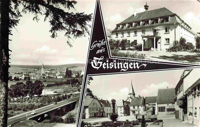 Geisingen Baden Tuttlingen BW Panorama Hotel Gasthof Motiv Stadtzentrum
