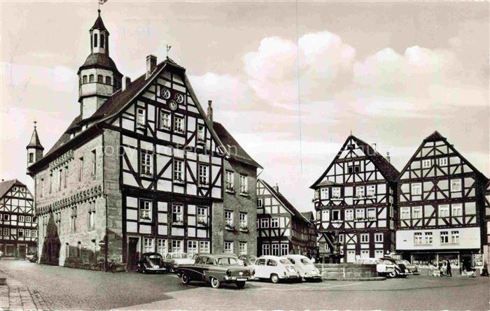 Treysa Marktplatz Altstadt Fachwerkhaeuser