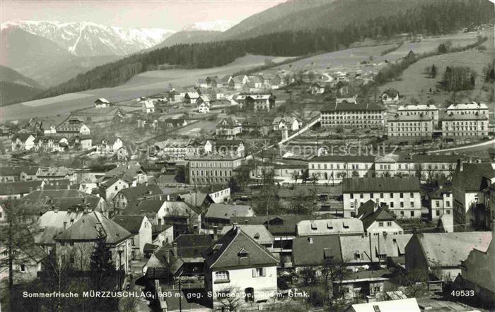 Muerzzuschlag Steiermark AT Panorama Blick gegen Schneealpe Sommerfrische