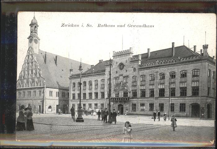 Zwickau Sachsen Rathaus und Gewandhaus