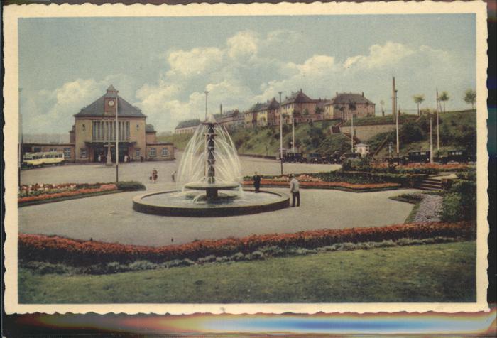 Glauchau Bahnhof mit Brunen im Oswald Seyfertpar