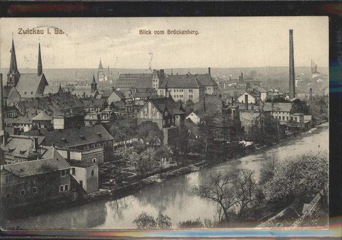 Zwickau Sachsen Blick vom Brückenberg