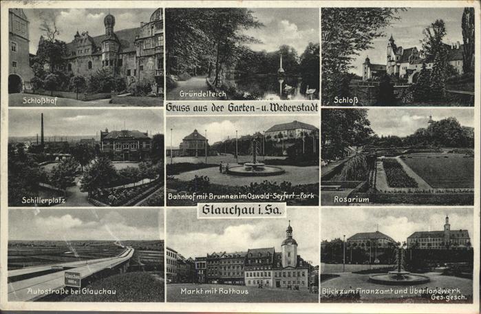 Glauchau Schloss Schillerplatz Rosarium Gründelt