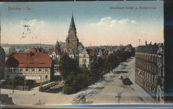 Zwickau Sachsen Glauchauer Strasse Moritzkirche