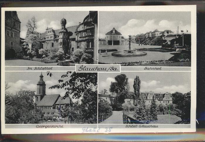 Glauchau Schlosshof Bahnhof Schloss Glauchau Geo