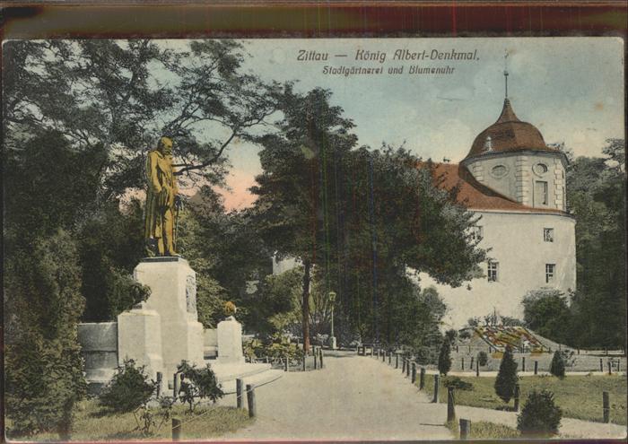 Zittau König Albert Denkmal Stadtgärtnerei und