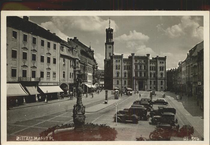 Zittau Marktplatz Autos