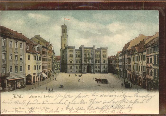 Zittau Markt mit Rathaus