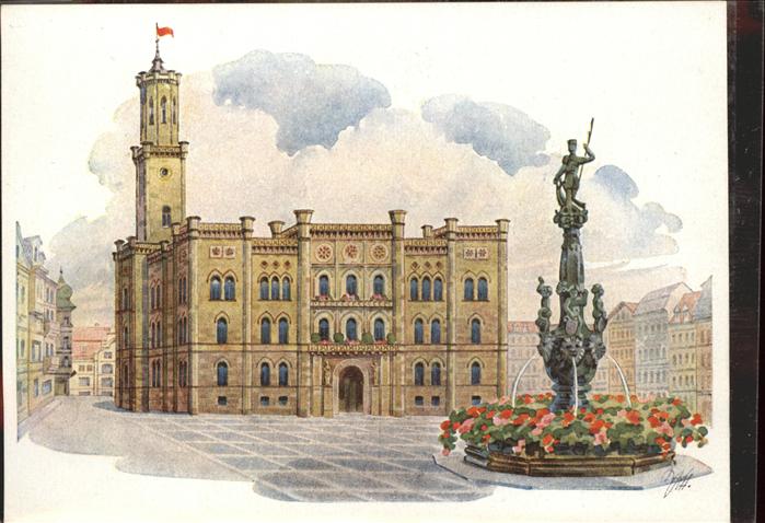 Zittau Rathaus Künstlerkarte