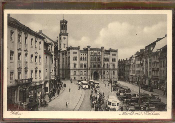 Zittau Markt Rathaus Autos
