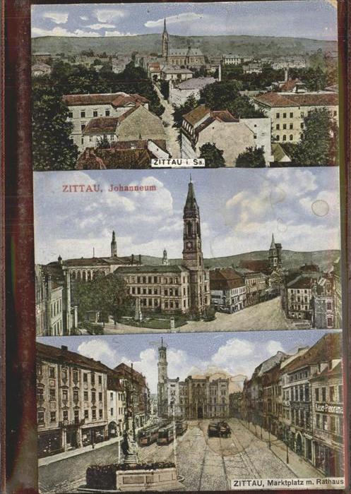 Zittau Johanneum Marktplatz Strassenbahn