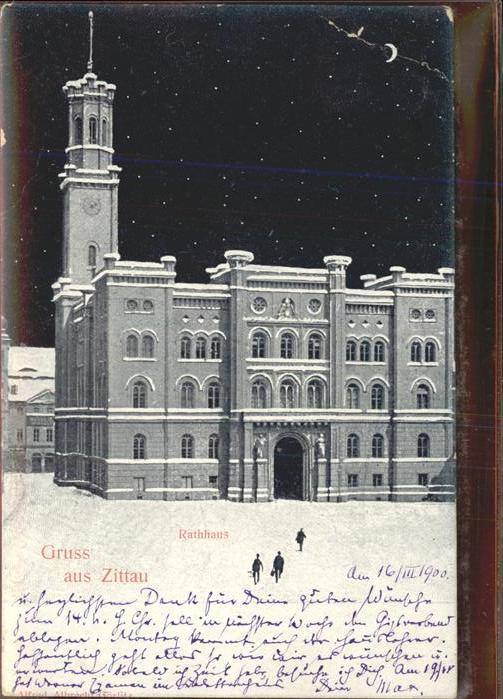 Zittau Rathaus nacht