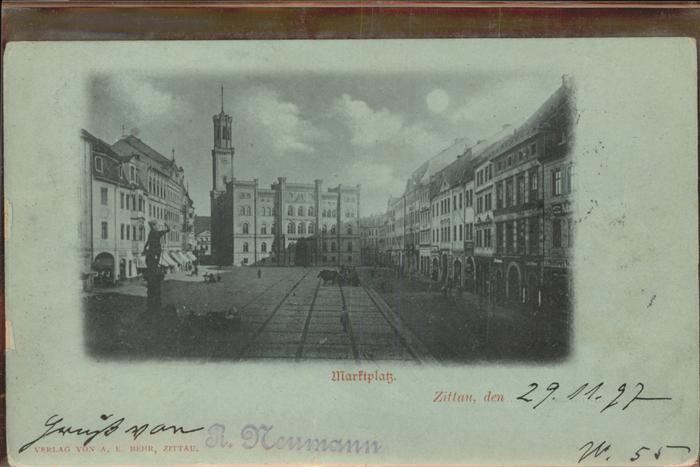 Zittau Marktplatz Nacht