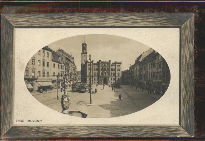Zittau Marktplatz Strassenbahn