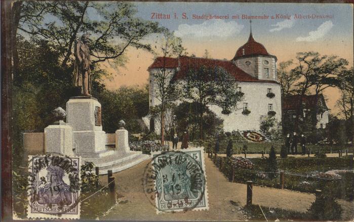 Zittau Stadtgärtnerei Blumenuhr König Albert-D