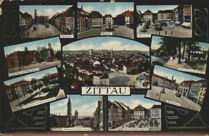 Zittau Rathausplatz Marktplatz Neustadt Kaiser