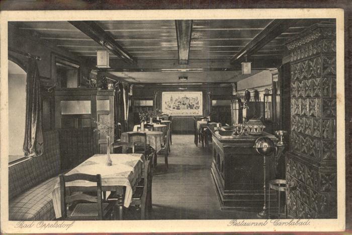 Bad Oppelsdorf Opolno Zdroj Restaurant Carolabad Bierstube
