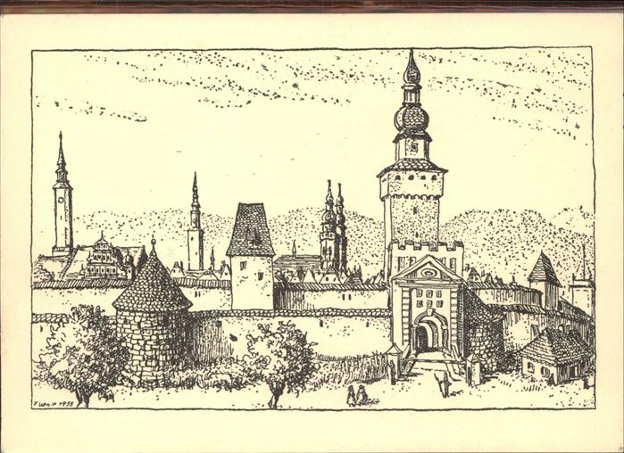 Zittau 700 Jahr Feier Bautzner Tor vor Zerstör