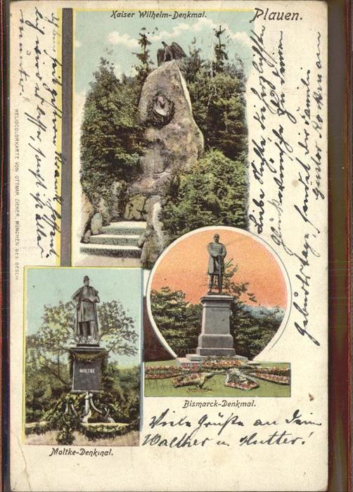 Plauen Dresden Kaiser-Wilhelm Denkmal Bismarck-Denkmal