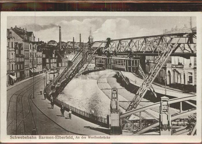Barmen Wuppertal Schwebebahn Wertherbrücke