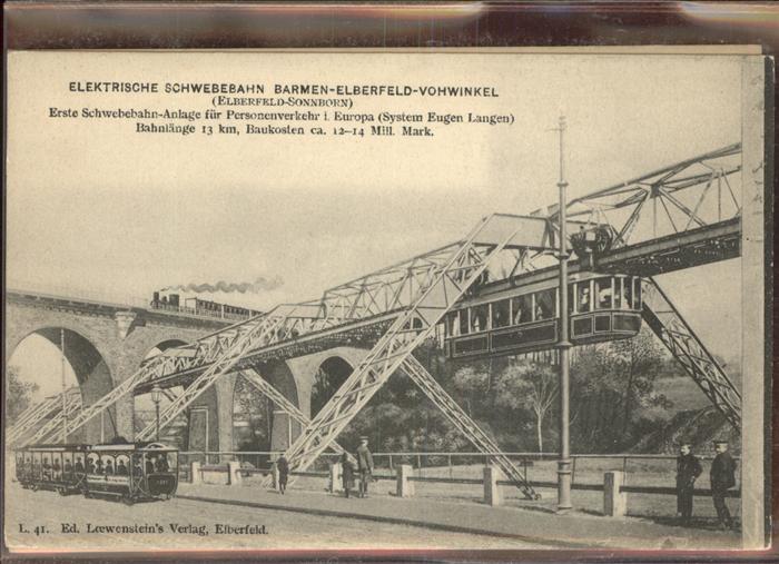 Barmen Wuppertal Elberfeld Vohwinkel Schwebebahn Elektrische Strassenbahn