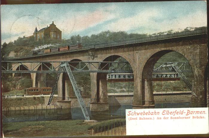 Elberfeld Wuppertal Schwebebahn Sonnborner Brücke
