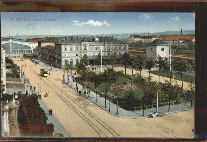CHEMNITZ Sachsen Hauptbahnhof Strassenbahn