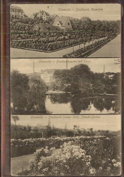 CHEMNITZ Sachsen Teich Stadtparkpartie Rosarium