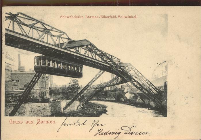 Barmen Wuppertal Schwebebahn Elberfeld Barmen