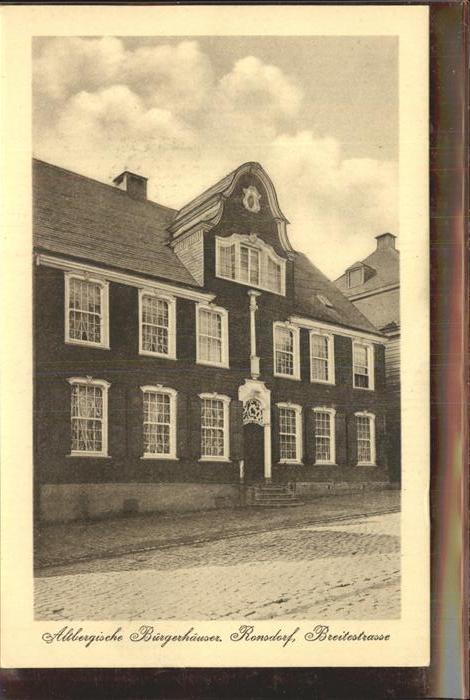 Bergisches Land Ronsdorf Breitestr. Bürgerhäuser