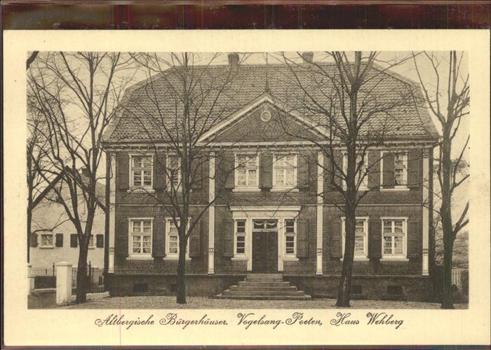 Bergisches Land Vogelsang Haus Wehberg