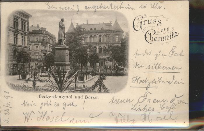CHEMNITZ Sachsen Beckerdenkmal Boerse