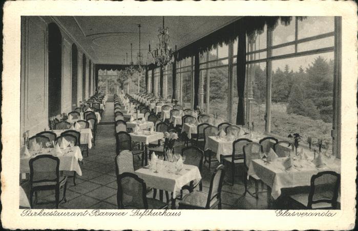 Barmen Wuppertal Parkrestaurant Luftkurhaus Glasveranda